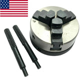 50mm 3 Jaw Mini Lathe Chuck Self Centering | M14×1 Threaded Reversible Jaw Chuck | Precision Tool Steel Jaws