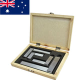 Precision Engineering Square Set 2″–3″–4″–6″ (4-Piece) | Precision Ground Spring Steel | Boxed