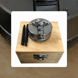 50mm Dreibacken-Drehfutter Mini – Selbstzentrierend | M12 x 1 Gewinde | Wendebacken | Holzkiste | UK
