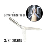 Round Bar Centre Finder Tool – 3/8″ Shank Precision Center Locator (Bluefox)