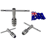 T-Handle Tap Wrench Set – 3 PCS (1/16″ to 1/2″ / 1–13 mm) for Taps & Reamers