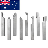 8 Piece HSS Lathe Cutting Tool Set 6mm x 6mm x 65mm Ready Ground Turning, Boring, Threading & Parting Tools
