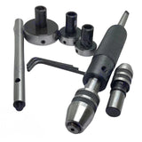 2MT Lathe Tailstock Tap & Die Holder Set – Sliding Floating Type MT2 Shank (Inch) | 8 Pcs Threading Kit