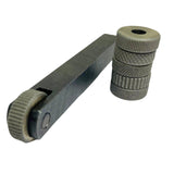 12mm Knurling Tool Holder with 6 Pattern Diamond & Linear Knurling Wheels – 12 x 12 x 100 mm