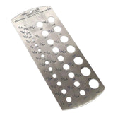 DIY Stainless Steel Drill Gauge 1/16"–1/2" by 64ths Imperial Standard | Drill Bit Size Measuring Tool | Precision Drill Size Checker