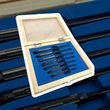 🔩 7 PCS Adjustable Hand Reamer Set HV to H3 | 1/4" to 15/32" Adjustable Reamers in Wooden Box | Carbon Steel Blades | Bluefox Tools