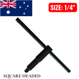 1/4" Square Drive Lathe Chuck Key – Hardened & Tempered Machined Steel Chuck Wrench for 3, 4 & 6 Jaw Chucks