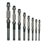 BlueFox Tools 8 Pcs Adjustable Hand Reamer Set H4–H11 (15/32" to 1-1/16" / 11.9–27mm) | Carbon Steel Adjustable Reamers with Wooden Storage Box