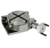 BlueFox Tools 3" (80mm) Horizontal & Vertical Rotary Table | 4-Slot Precision Milling Machine Rotary Table | 36:1 Gear Ratio