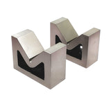 BlueFox Tools Cast Iron Vee Block Set (2 Pieces) 4" x 1-1/2" x 3" | Precision Ground V Block Pair Without Clamps for Inspection, Drilling & Machining