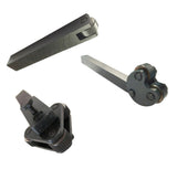 Blue Fox Tools Set of 3 Knurling Tool Holders Combo | Single Knurl, Pivot Head Double Knurl & Three Wheel Knurling Tool | Export Quality