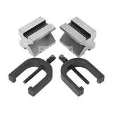 BLUEFOX Precision Engineers V-Block & Clamp Set 90° | Hardened Steel Matched Pair with Wooden Case | 1-5/8" x 1-1/4" x 1-1/4"