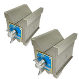 BLUEFOX Precision Magnetic V Block Matched Pair 150 x 95 x 75mm | 2 Pieces | High Magnetic Force Hardened Steel Vee Blocks