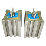 BLUEFOX Precision Magnetic V Block Matched Pair 100 x 95 x 75mm | 2 Pieces | High Magnetic Force Hardened Steel Vee Blocks