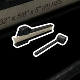 BLUEFOX 3/8" x 7/8" x 5" Lathe Cut-Off Parting Tool Holder with 3/32" HSS Blade | Precision Lathe Parting Tool Set