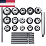 🔧 26PC ENGINE VALVE SEAT CUTTER SET – HIGH CARBON STEEL HCS | 15 CUTTERS + 8 PILOTS | VALVE SEAT REFACING KIT