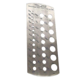 🔧 BLUEFOX TOOLS Stainless Steel Drill Gauge 1/16"–1/2" | Imperial Drill Bit Size Checker by 64ths