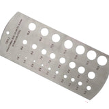 🔧 BLUEFOX TOOLS Metric Stainless Steel Drill Gauge 1–13mm | 25-Hole Drill Bit Size Checker