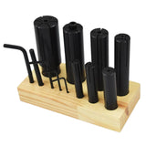 ⚙️ BLUEFOX TOOLS 8-Piece Expanding Arbor Set 1/4"–1-1/4" | Precision Machining Arbors with Allen Wrenches & Wooden Stand
