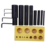 ⚙️ BLUEFOX TOOLS 8-Piece Expanding Arbor Set 1/4"–1-1/4" | Precision Machining Arbors with Allen Wrenches & Wooden Stand