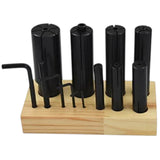 ⚙️ BLUEFOX TOOLS 8-Piece Expanding Arbor Set 1/4"–1-1/4" | Precision Machining Arbors with Allen Wrenches & Wooden Stand