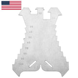 🔧 BLUEFOX TOOLS Stainless Steel Sheet Metal Scriber & Marking Template 140mm – Precision Measuring Tool