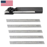 🔧 BLUEFOX TOOLS 8mm Mini Lathe Parting Tool Holder with 6 Pcs M2 HSS Blades – 1.45mm Cut-Off Tool
