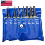 🔧 BLUEFOX TOOLS Short Drive Pin Punch Set of 8 Pieces – Hardened & Ground Tool Steel | 4" Length