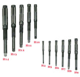 BlueFox Tools 11 Pcs Adjustable Hand Reamer Set H4–H14 (15/32" to 1-1/2" / 11.9–38.1mm) | Carbon Steel Precision Hand Reamers with Wooden Storage Box