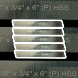 🔧 Set of 5 HSS Parting Blades 1/8" x 3/4" x 6" | Hardened Ground Cut-Off Tool Holder Blades for Lathe, Shaper & Planer