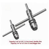 🔧 2 Pcs Pilot Spindle Tap Wrench Set | 1/16" to 1/2" (1.5mm–12mm) Capacity | Precision Guided Tapping Wrenches