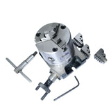 80mm Horizontal/Vertical Rotary Table with 80mm 3-Jaw Self-Centering Chuck & T-Nuts – Precision Milling & Indexing Set