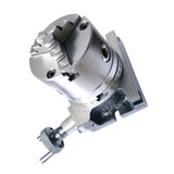 80mm Horizontal/Vertical Rotary Table with 80mm 3-Jaw Self-Centering Chuck & T-Nuts – Precision Milling & Indexing Set